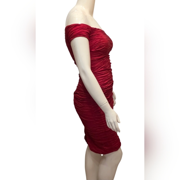 Alex Evenings Ruched Off-the-shoulder Sheath Dress Size 12 - Picture 6 of 17